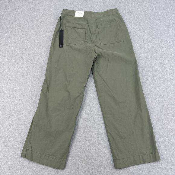 Nicole Miller NY Hi-Rise Straight Leg Pants WMNS 6 Olive Green Stretch Uitlity - Picture 3 of 11